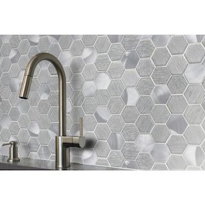 Glitz Glory 11.81 in. x 11.97 in. Honeycomb Glossy Glass Mosaic Tile (0.982 sq. ft./Each)