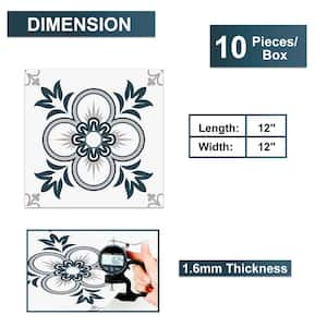 12 in. x 12 in. Vinyl Peel and Stick Backsplash Tile Stickers, Multi-Colored Wall Tile for Kitchen (10 sq. ft./ 10-Pack)