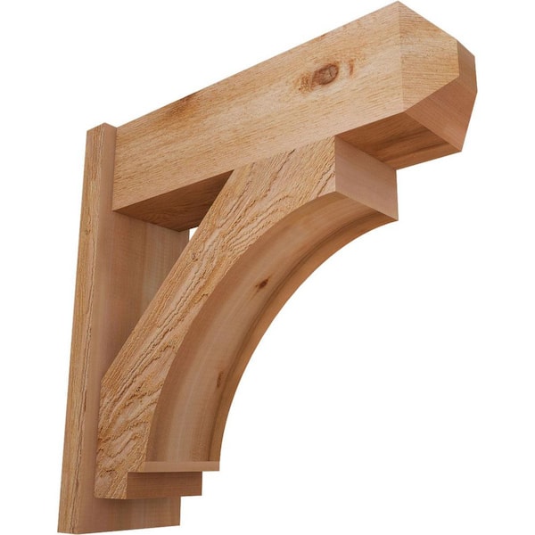 Ekena Millwork 8 in. x 26 in. x 26 in. Imperial Craftsman Rough Sawn Western Red Cedar Outlooker