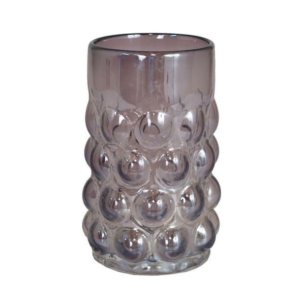 Home Decorators Collection 4.5 in. W Jameson Purple Hurricane Glass Candle Holder