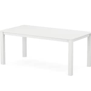 Parsons White HDPE Plastic Rectangle 38 in. X 72 in. Dining Table