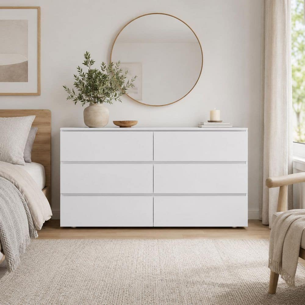 white modern dresser Polar Contemporary White Gloss Dresser