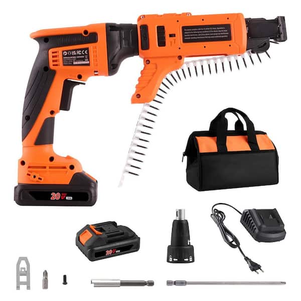 Drywall Screw Gun Auto-Feed, 20V Max Collated Drywall Screwgun, Screwdriver Set, 4,200 RPM Cordless Drywall Gun Kit