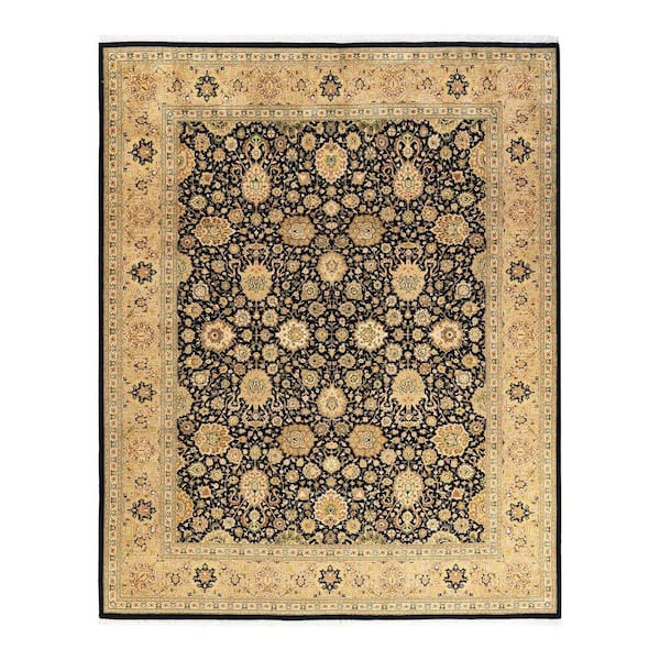 Mogul Traditional Black 8 ft. 2 in. x 10 ft. 3 in. Oriental Area Rug