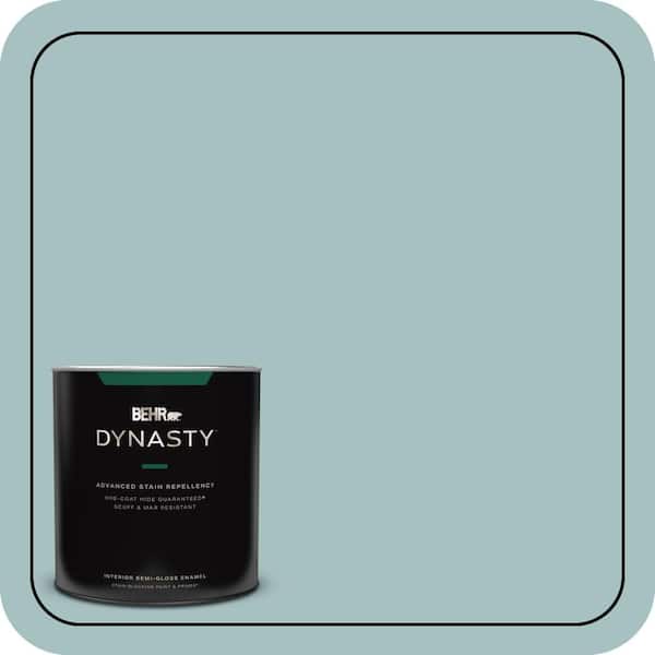 BEHR DYNASTY 1 qt. #500F-4 Swan Sea Semi-Gloss Enamel Interior Stain-Blocking Paint and Primer