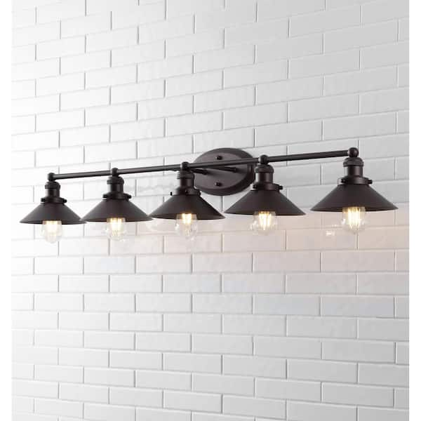 July 46 in. 5-Light Metal Vanity Light, Oil Rubbed Bronze