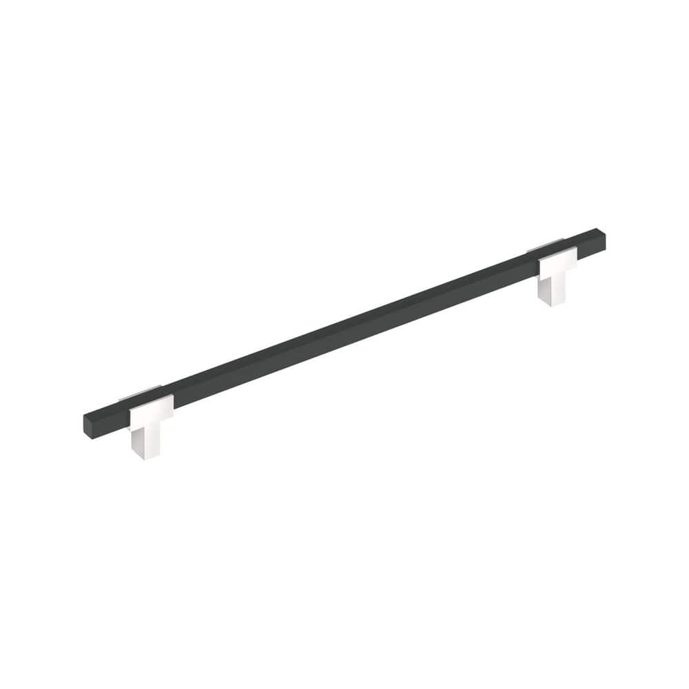 Urbanite 18 in. (457mm) Center-to-Center Polished Chrome/Brushed Matte Black Bar Appliance Cabinet Pull price history on PriceWatchPro
