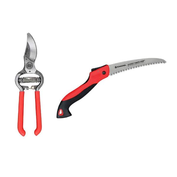 Corona ClassicCUT 2.75 in. High Carbon Steel Blade Hand Pruner & RazorTOOTH 7 in. High Carbon Steel Blade Pruning Saw