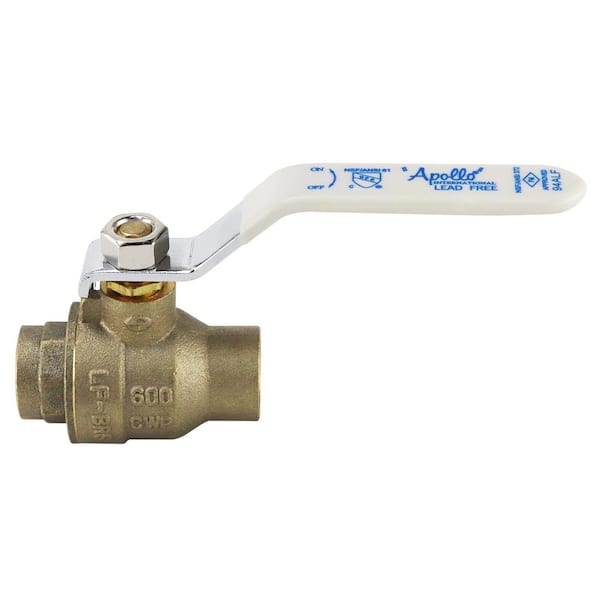 Apollo 1/2 in. Lead Free Brass SWT x SWT Ball Valve