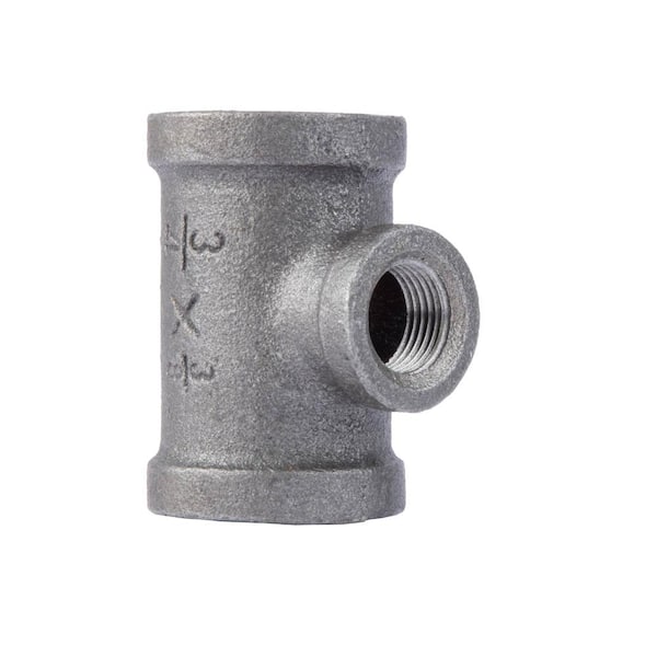 STZ 3/4 in. x 3/4 in. x 3/8 in. Black Iron Reducing Tee