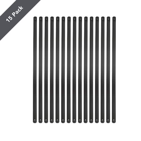 Deckorators 29-1/2 in. x 1 in. Black Aluminum Traditional Baluster (15-Pack)
