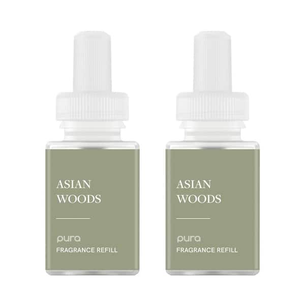 Pura Asian Woods - Fragrance Refill for Smart Fragrance Diffusers - Up to 120-Hours Per Vial (2-Pack) Green