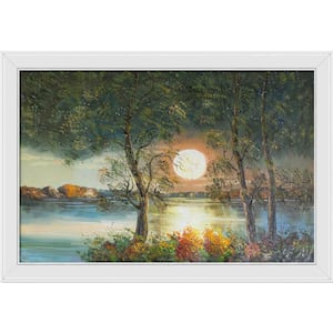 Moon Reproduction by Justyna Kopania Gallery White Framed Nature Oil Painting Art Print 28 in. x 40 in.