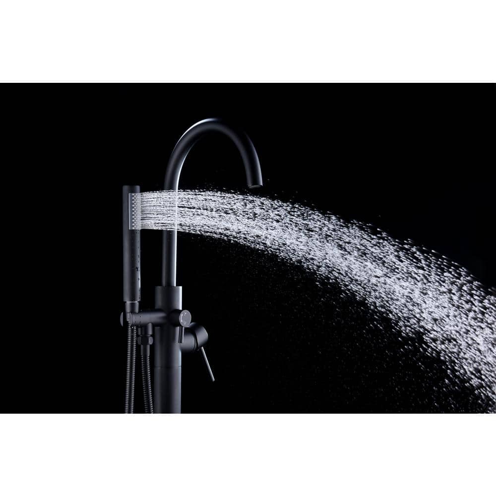 Oil Rubbed Bronze Freestanding Tub Faucet with Hand Shower