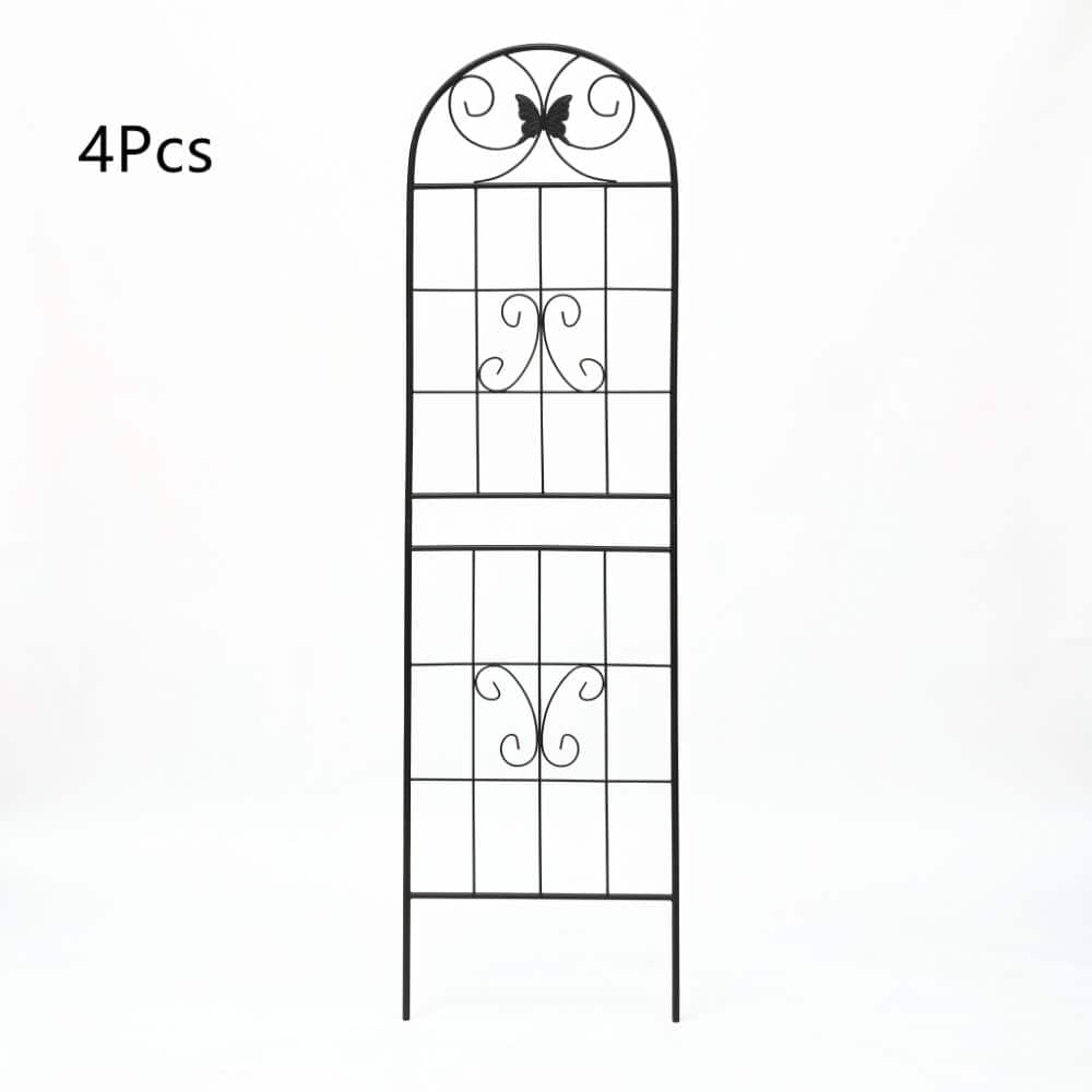 "4 Pack Metal Garden Trellis, 71"" x 19.7"" Rustproof Trellis for Climbing Plants Outdoor Flower Support, Black" price history on PriceWatchPro