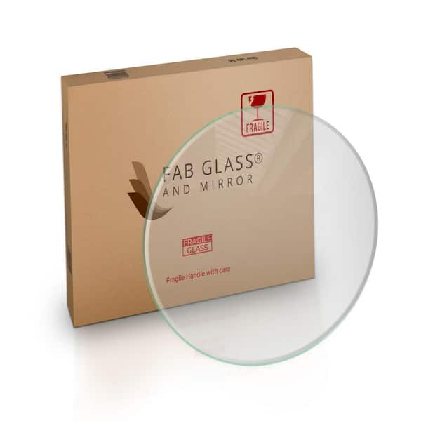 24 inch round tempered glass