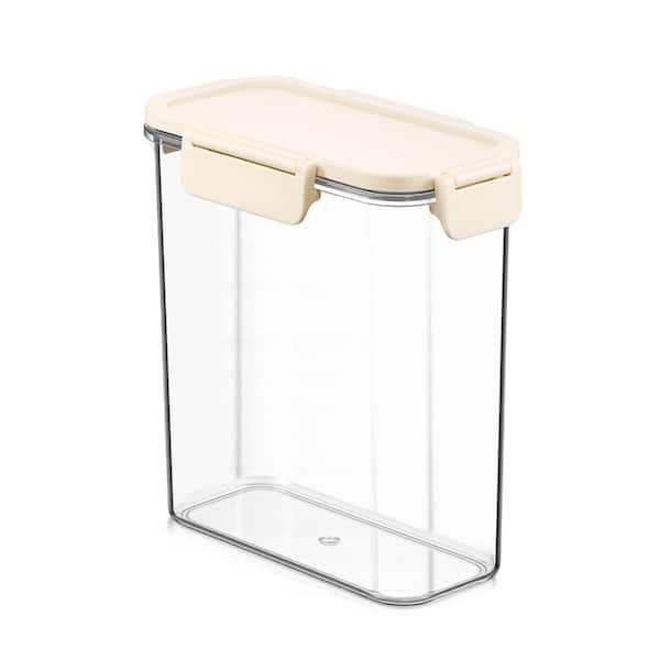 Stackable Plastic Food Storage Container with Lids (1 Pack), Clear Airtight Pantry Canister for Kitchen Organization