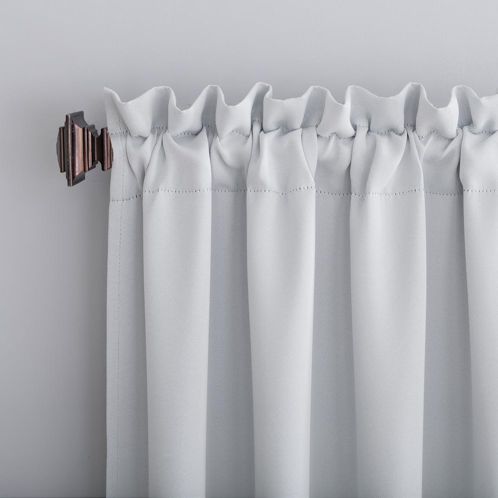 Gray Insulated Blackout Rod Pocket Drapes, 40" x 63"
