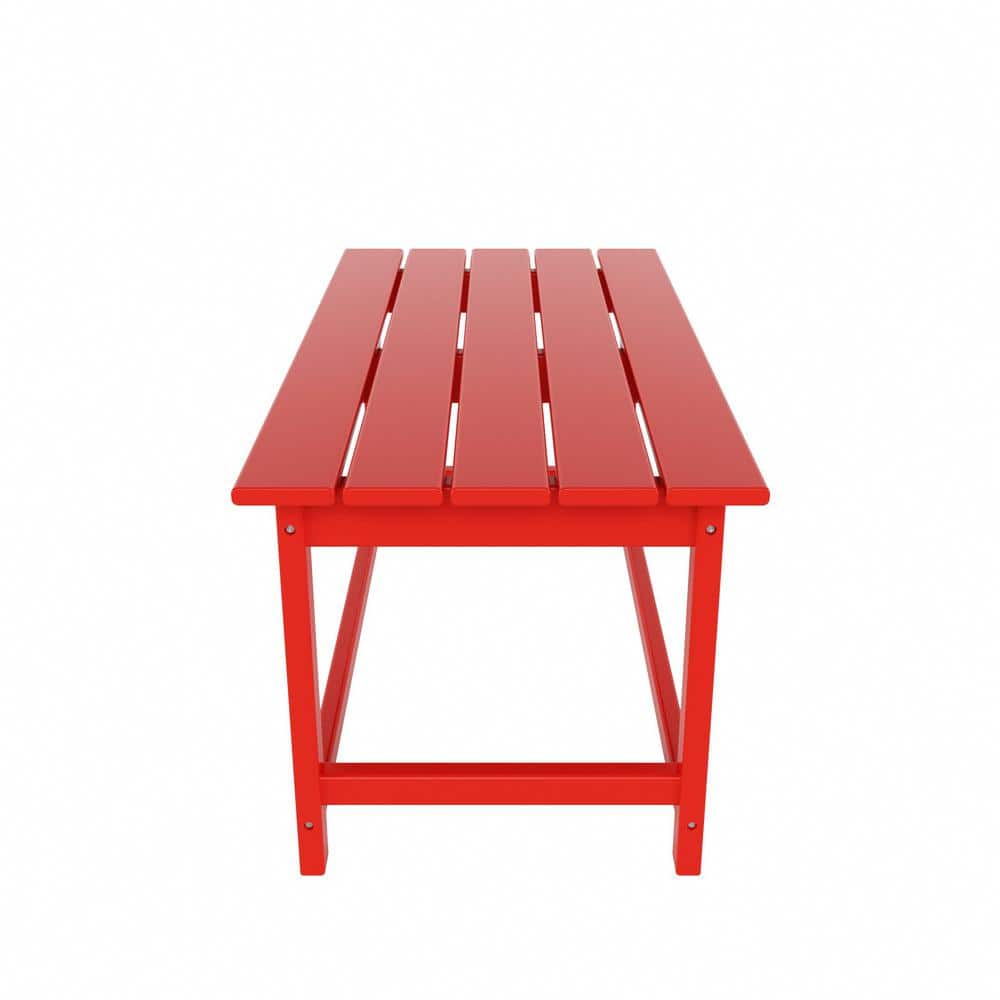 Red Adirondack 3-Piece Outdoor Coffee & Side Table Set