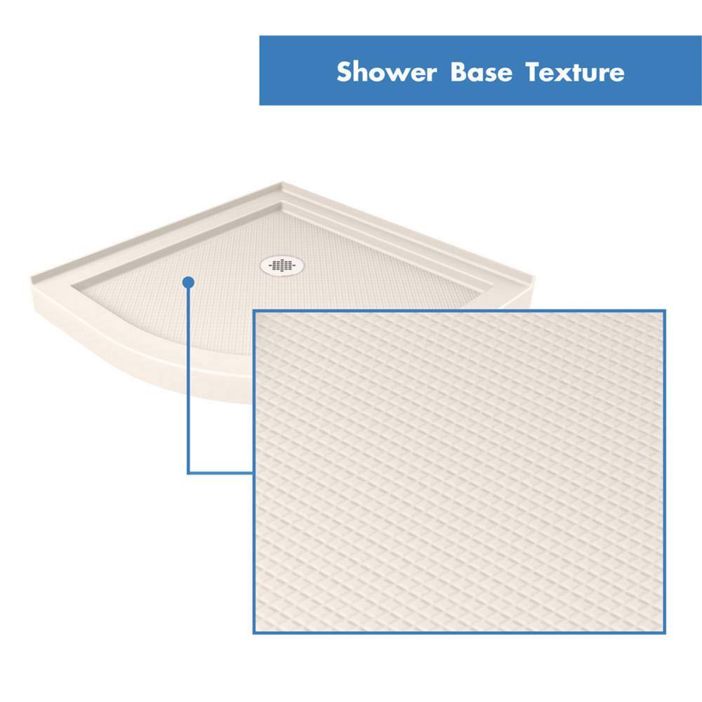 Prime 33" Frosted Glass Sliding Shower Enclosure with Oil Rubbed Bronze Frame