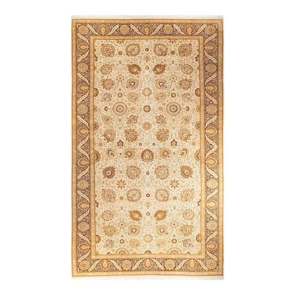 Mogul Traditional Ivory 9 ft. 3 in. x 16 ft. Oriental Area Rug