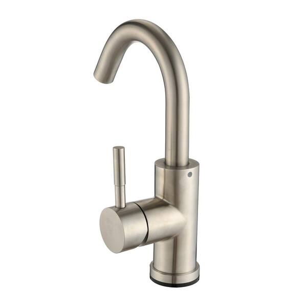 Utopia 4niture Tracy Single Handle Single Hole Bathroom Faucet with Deckplate Included in Brushed Nickel