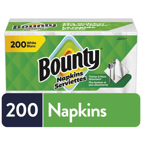 12.1 in. x 12 in. White 1-Ply Napkins (200-Count)