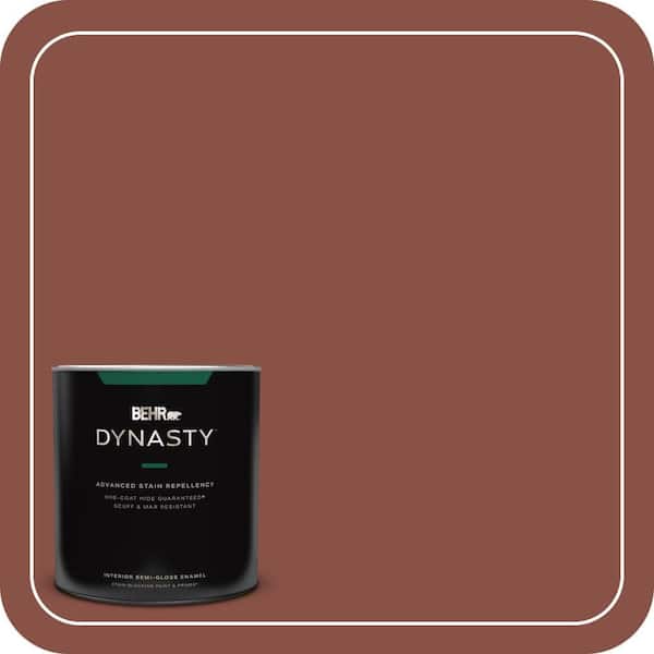BEHR DYNASTY 1 qt. #PPU2-18 Spice One-Coat Hide Semi-Gloss Enamel Interior Stain-Blocking Paint and Primer