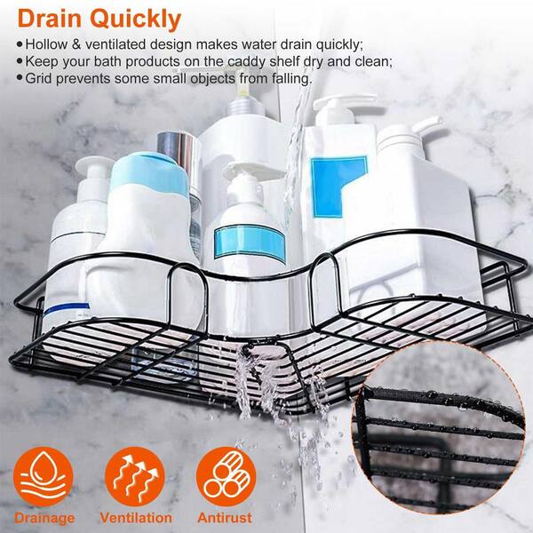2 PCS Shower Caddy 4 PCS Adhesive Sticker Replacement Hook, for Shower Caddy  Ba