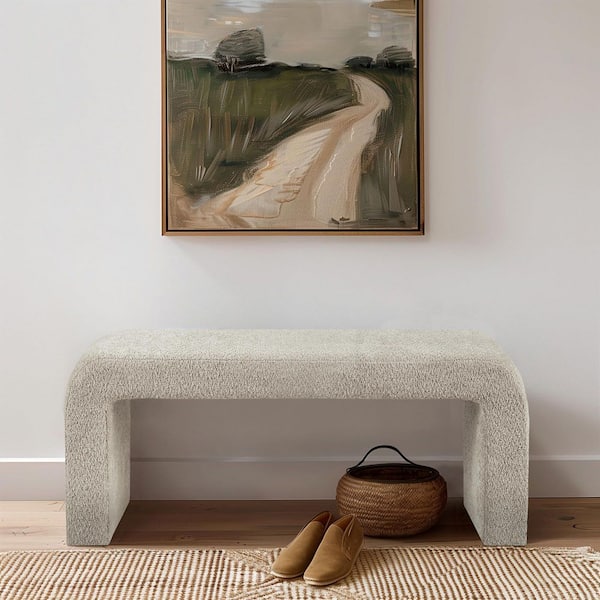 INK+IVY Steve Beige Bedroom Bench