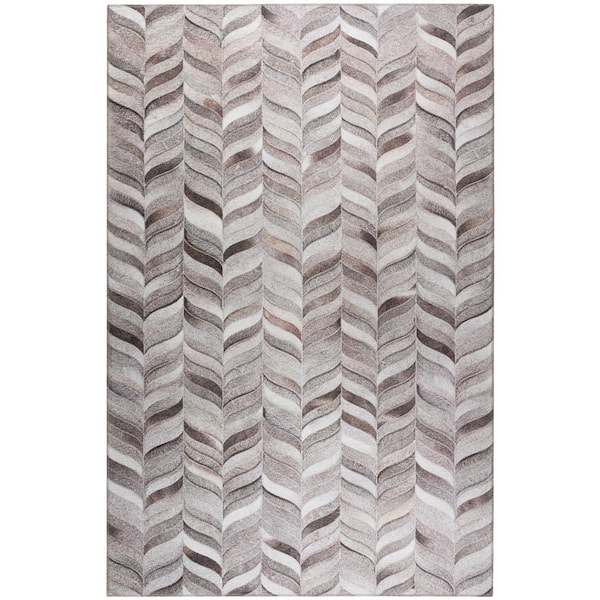 Addison Rugs Laredo Grey 3 ft. x 5 ft. Indoor/Outdoor Washable Rug