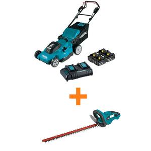 18V X2 (36V) LXT Cordless 21 in. Self-Propelled Lawn Mower Kit (4 batteries 5.0Ah) with bonus 22 in. Hedge Trimmer