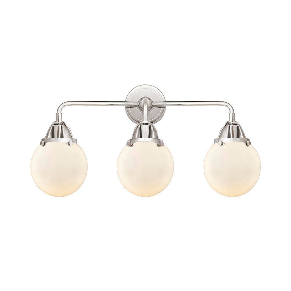 Beacon 24 in. 3-Light Polished Chrome Vanity Light with Glass Shade price history on PriceWatchPro
