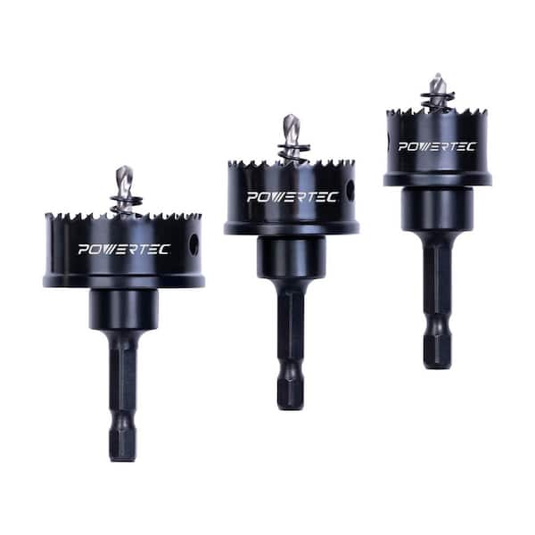 Impact Hole Saw Set (3-Piece), 7/8 in., 1-1/8 in., 1-3/8 in. M42 High Speed Steel Blade, 1/4" Hex Shank