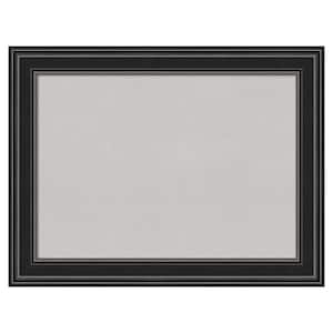 Ridge Black Framed Grey Corkboard 34 in. x 26 in. Bulletin Board Memo Board