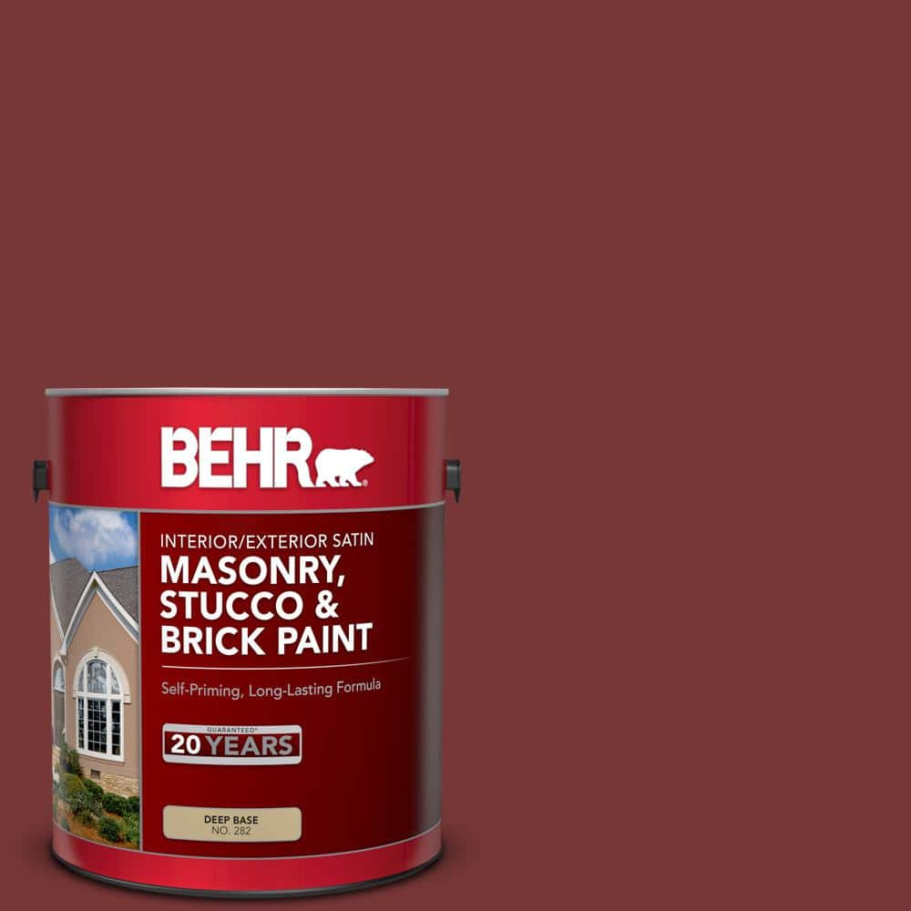 BEHR 1 gal. #S150-7 Fire Roasted Satin Interior/Exterior Masonry, Stucco  and Brick Paint 28201 - The Home Depot