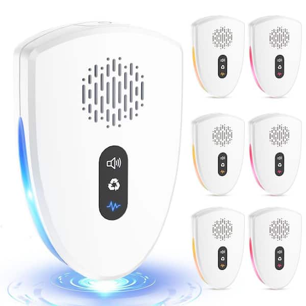 Ultrasonic 3-Watt Electronic 3-Mode Switching Indoor Pest Repellent for Home (6-Pack)