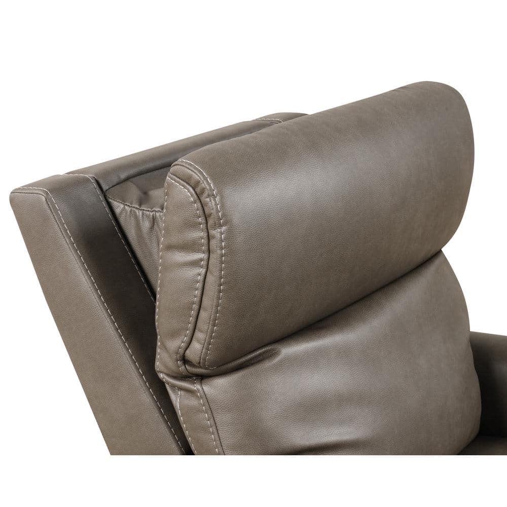 Gray Faux Leather Lift Recliner with USB Charging