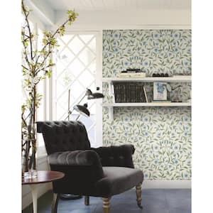 Jasmine Cornflower Multi-Colored Matte Pre-pasted Paper Wallpaper 60.75 sq. ft