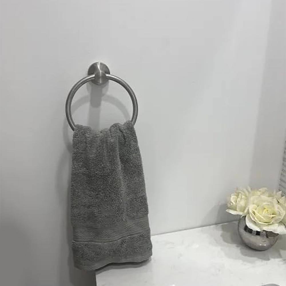 Brushed Nickel Round Wall Mounted Stainless Steel Towel Ring