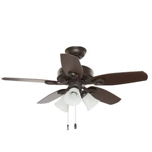 42 in. Indoor New Bronze Builder Small Room Ceiling Fan with Light Kit