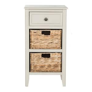 Everly Vintage Gray Storage Side Table