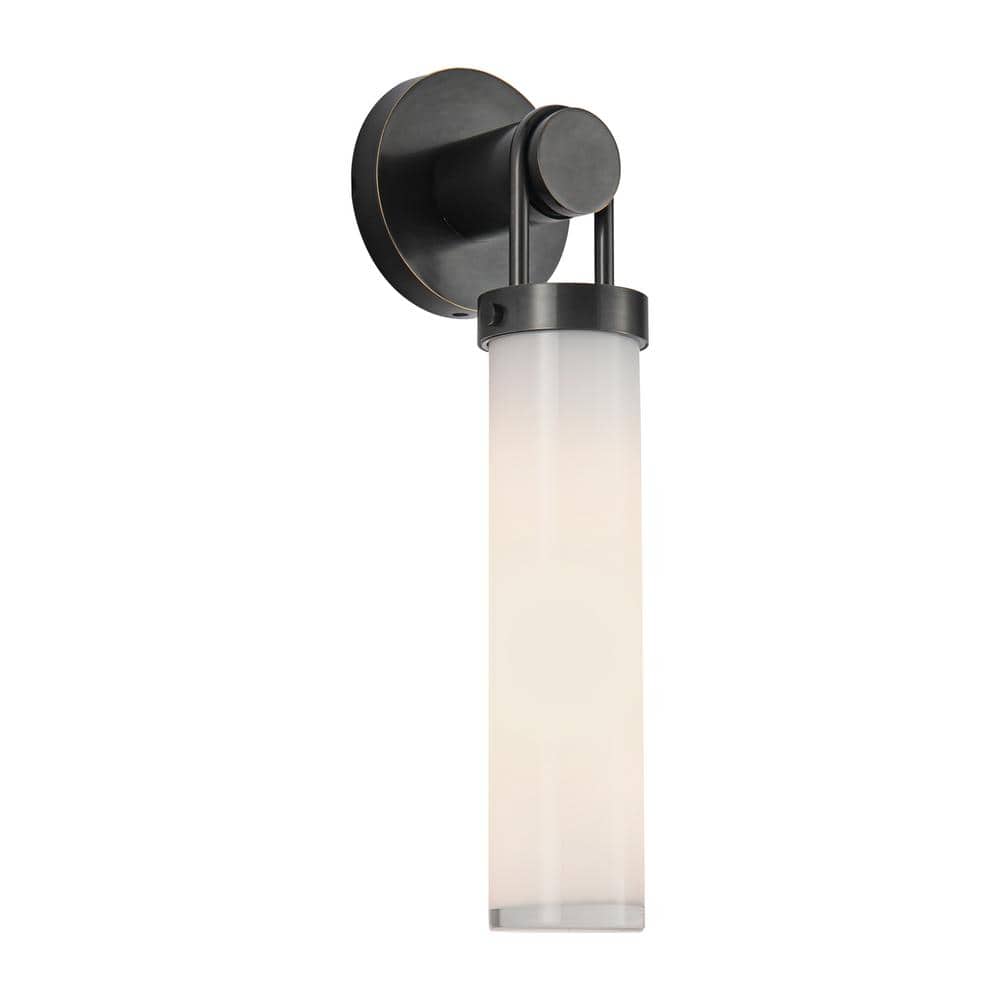 Urban Bronze Opal Glass Wall Sconce Light