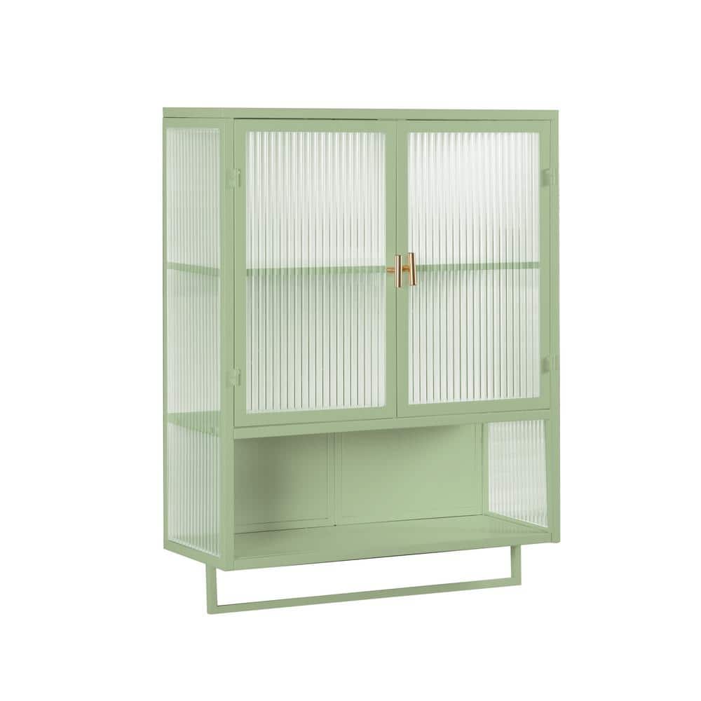 WELLFOR 24 in. W x 9 in. D x 31 in. H Bathroom Storage Wall Cabinet in ...
