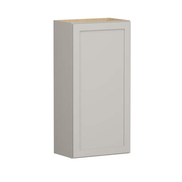 SIMPLY WOODMARK PRO Shaker Full Overlay 21 in. W x 12 in. D x 42 in. H Plywood Assembled Wall Kitchen Cabinet in Stone Gray