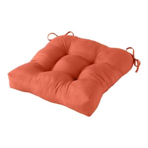 Rust 20 in. x 20 in. Tufted Square Outdoor Seat Cushion