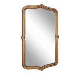 Preble 22.37 in. W x 34.25 in. H Gold Scalloped Traditional Framed Decorative Wall Mirror