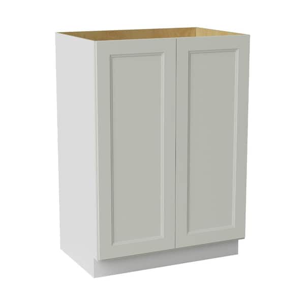 36 in. W x 24 in. D x 51 in. H Ready to Assemble Double Shaker Pantry Kitchen Cabinet in Laguna Grey