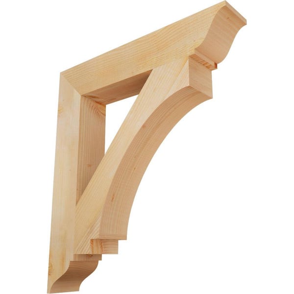 Ekena Millwork 6 in. x 38 in. x 34 in. Douglas Fir Imperial Traditional Rough Sawn Bracket