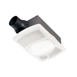 Broan-NuTone Roomside Series Decorative White 110 CFM Ceiling Humidity  Sensing Bathroom Exhaust Fan with LED Panel, ENERGY STAR AERN110SLW - The  Home Depot